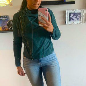 Teal Green Suede Jacket